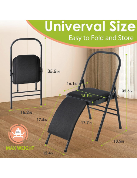 Silla Auxiliar de Yoga Body Rhythm YYBRYAC con Soporte Lumbar