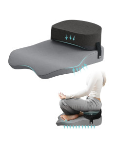 Cojín de Meditación LELEFIDO Gris 57.9x54.9cm Espuma Densa