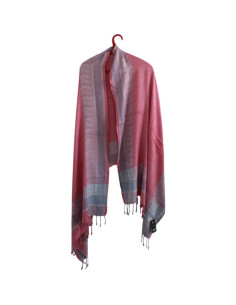 Chal de Meditación de Lana Pura Handmade Oversized 76x203 cm 2