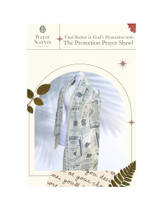 Chal de Oración Cristiano 100% Algodón 71x178 cm con Versículos 2