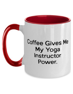 Taza de café de dos tonos 11oz para instructores de yoga