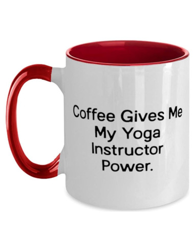 Taza de café de dos tonos 11oz para instructores de yoga