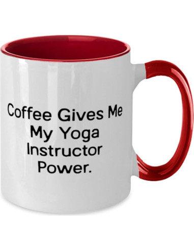 Taza de café de dos tonos 11oz para instructores de yoga