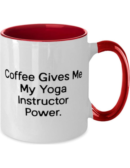 Taza de café de dos tonos 11oz para instructores de yoga