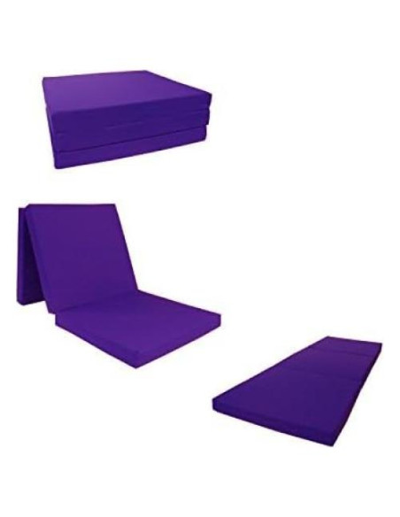 Cama de Espuma Plegable D&D Futon Shikibuton Púrpura 190.5x68.6 cm