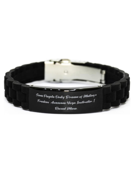 Pulsera Grabada Ajustable de Acero Inoxidable para Yoga