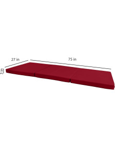 Futón Shikibuton Rojo D&D Futon Furniture 190.5x68.58 cm 2