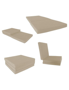 Colchón Plegable D&D Futon Beige Trifold 190.5x68.5 cm