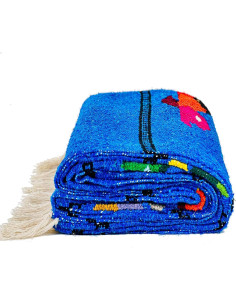 Manta Mexicana Baja Trader Azul 203x137 cm Lavable a Máquina 2