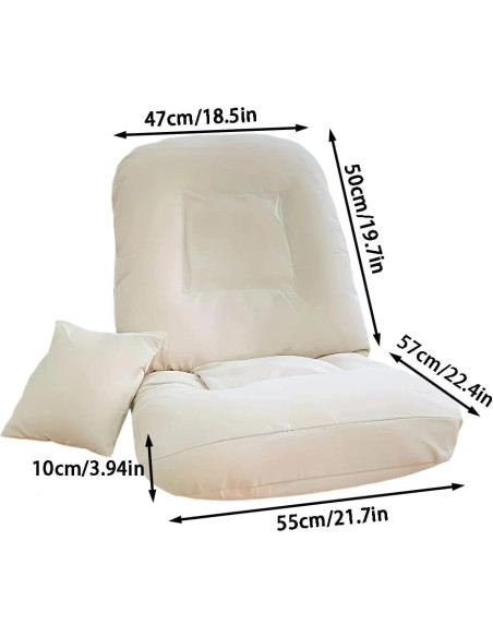 Silla de Juego Plegable XINYUEMAIC Beige Ajustable