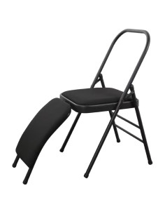 Silla de Yoga Plegable CIGOCIVI con Soporte Lumbar Negro