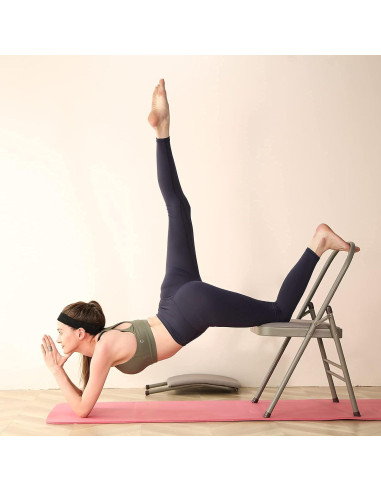 Silla de Yoga Plegable INNOLIFE con Soporte Lumbar Gris