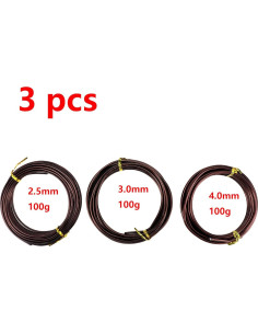 Juego de Alambre de Entrenamiento Bonsai Antrader 2.5mm-4.0mm 100g 2