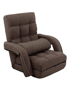 Silla de Suelo Plegable FLOGUOR 8803 Marrón 14 Posiciones