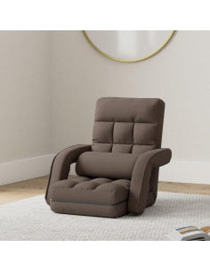 Silla de Suelo Plegable FLOGUOR 8803 Marrón 14 Posiciones 2