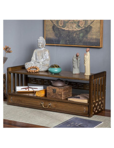 Mesa de Meditación ILWorkTLs 3 Niveles Bambú 69 cm Nogal