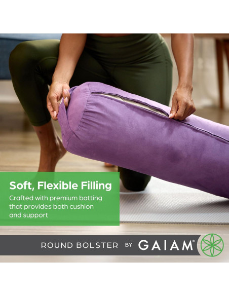 Cojín Redondo para Yoga Gaiam Negro - Soporte y Meditación