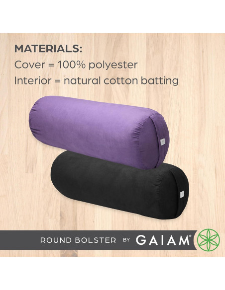 Cojín Redondo para Yoga Gaiam Negro - Soporte y Meditación