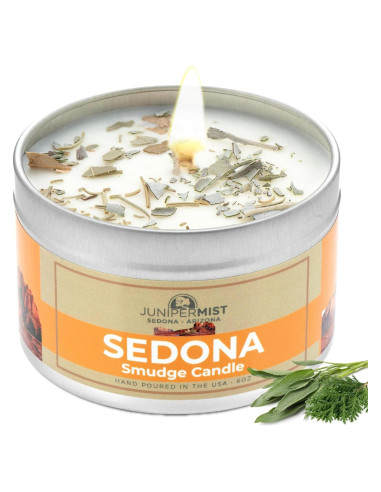 Vela de Smudge Sedona JuniperMist 170g - Cera de Soja con Salvia