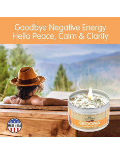 Vela de Smudge Sedona JuniperMist 170g - Cera de Soja con Salvia 2