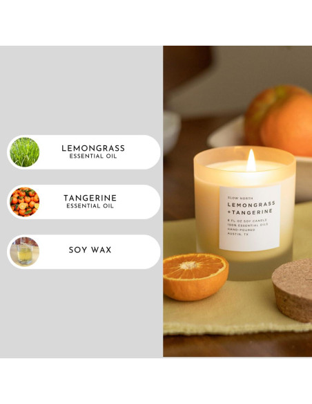 Vela Aromática Slow North Lemongrass y Mandarina 226.8 g