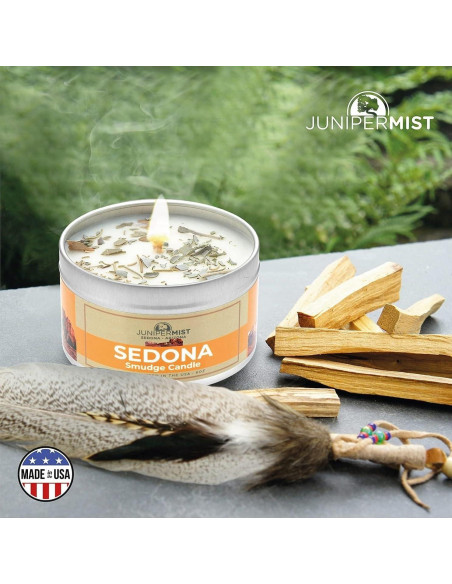 Vela de Smudge Sedona JuniperMist 170g - Cera de Soja con Salvia
