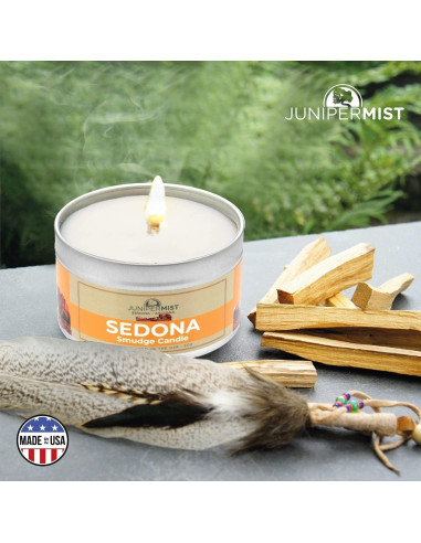 Vela de Smudge Sedona JuniperMist 170g - Cera de Soja con Salvia