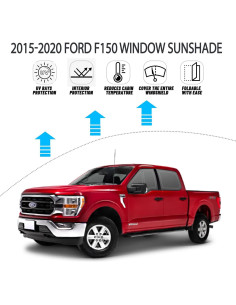 Protector Solar D-Lumina para Ventanas Ford F150 2015-2020 - Paquete de 4 2