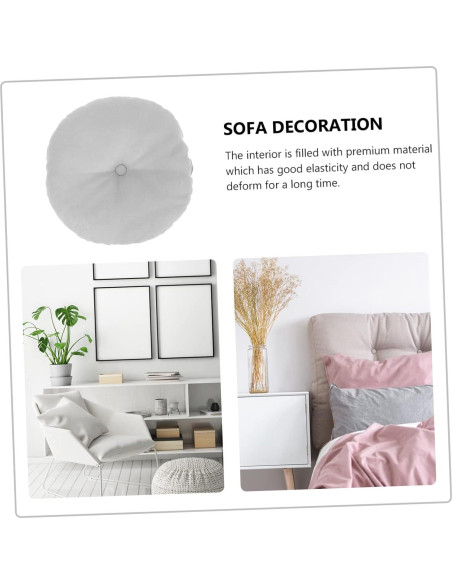 Cojín de Meditación Levemolo Gris 41x40cm Almohada de Suelo