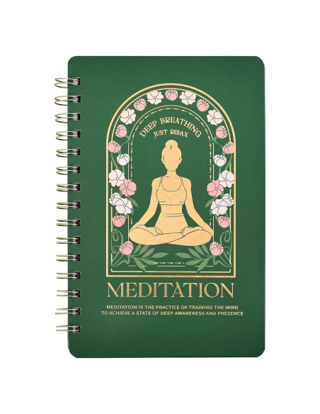 Diario de Meditación emmoolife Verde 15x21.6 cm Espiral