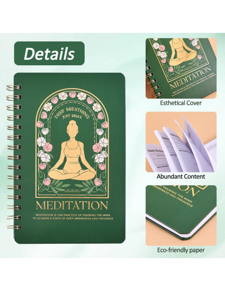 Diario de Meditación emmoolife Verde 15x21.6 cm Espiral
