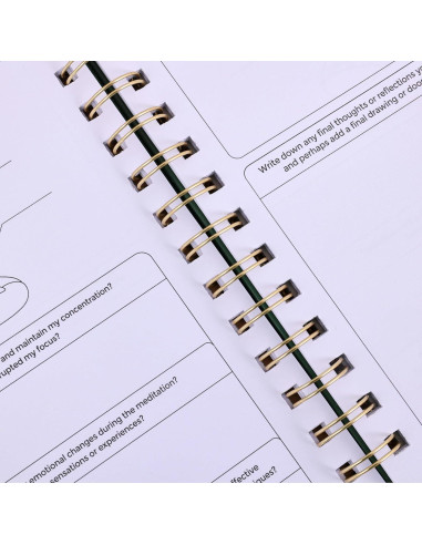 Diario de Meditación emmoolife Verde 15x21.6 cm Espiral