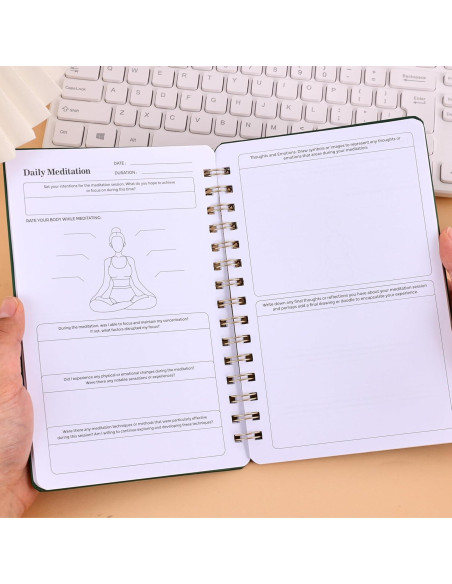 Diario de Meditación emmoolife Verde 15x21.6 cm Espiral