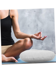 Cojín de Meditación Levemolo Gris 41x40cm Almohada Felpa 2