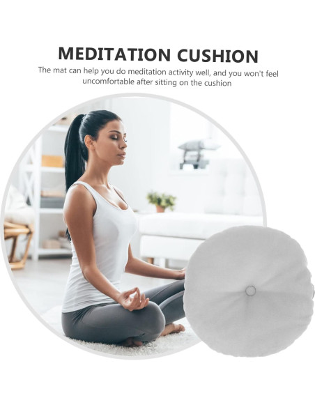 Cojín de Meditación Levemolo Gris 41x40cm Almohada Felpa
