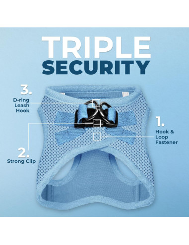 Arnés de Malla Todo Clima Best Pet Supplies Azul Bebé S