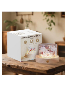 Conjunto de Cristales Sanadores Lamptobe con Base LED 200g