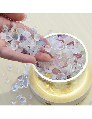 Conjunto de Cristales Sanadores Lamptobe con Base LED 200g