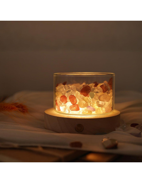 Conjunto de Cristales Sanadores Lamptobe con Base LED 200g