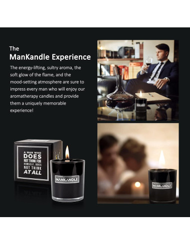 Vela Aromática Premium ManKandle Zen 255g con Pabilo de Madera