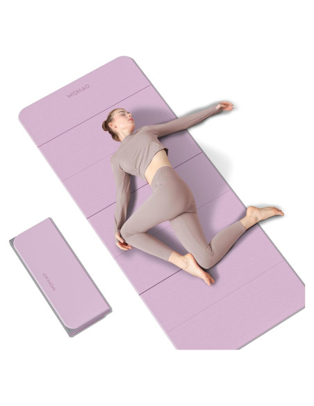 Alfombrilla de Yoga Plegable Wohao 178x61cm 12mm Antideslizante