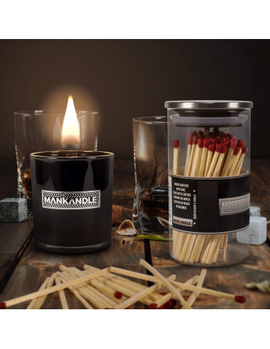 Vela Aromática Premium ManKandle Zen 255g con Pabilo de Madera