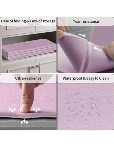 Alfombrilla de Yoga Plegable Wohao 178x61cm 12mm Antideslizante