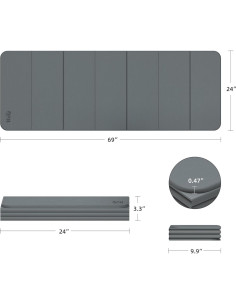 Esterilla de Yoga WEILA 12mm Antideslizante Plegable Metálica 2