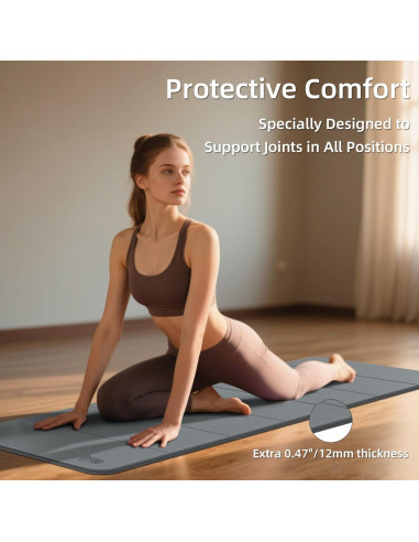 Esterilla de Yoga WEILA 12mm Antideslizante Plegable Metálica