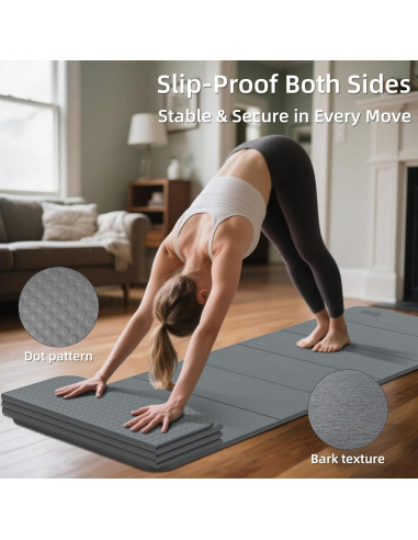 Esterilla de Yoga WEILA 12mm Antideslizante Plegable Metálica