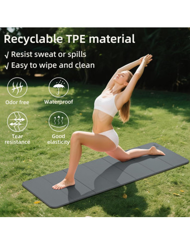Esterilla de Yoga WEILA 12mm Antideslizante Plegable Metálica