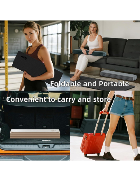 Esterilla de Yoga WEILA 12mm Antideslizante Plegable Metálica