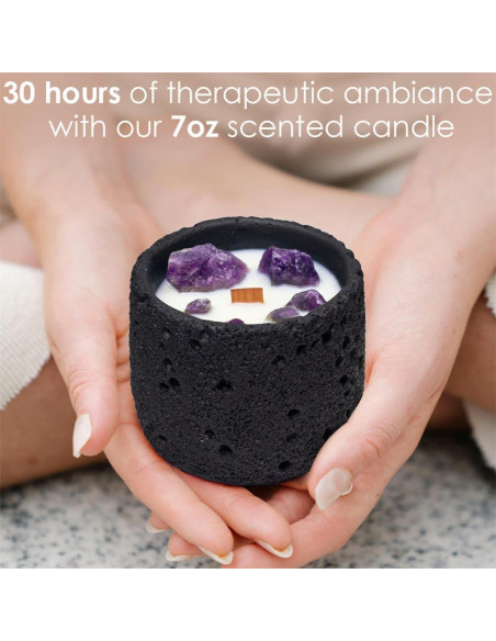 Vela de Cristal Sanadora Perekond Aroma Jazmín 100% Soja