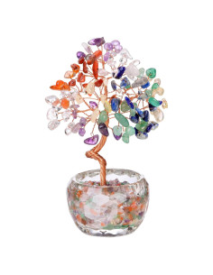 Árbol de Chakra de Cristales PESOENTH 14 cm Decoración Feng Shui